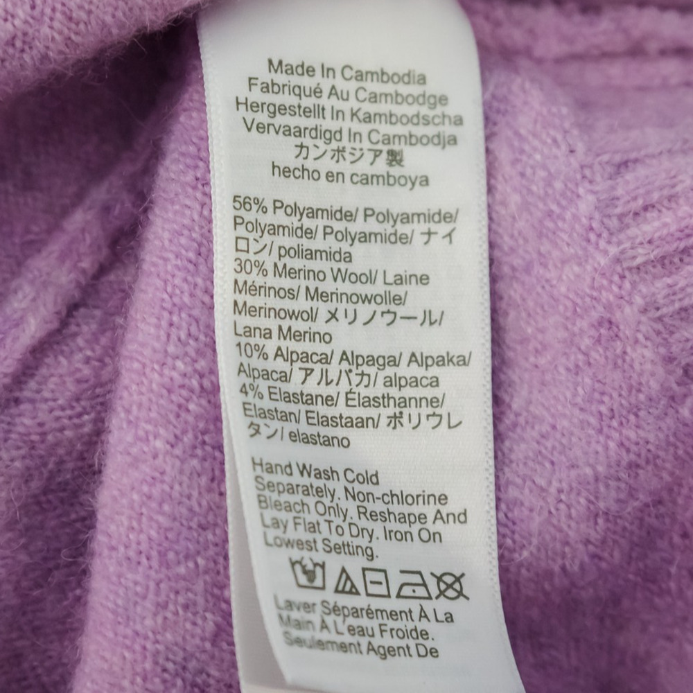 J. Crew Size XL Lavender Purple Collared Henley Polo Merino Wool Alpaca Sweater - Picture 4 of 6